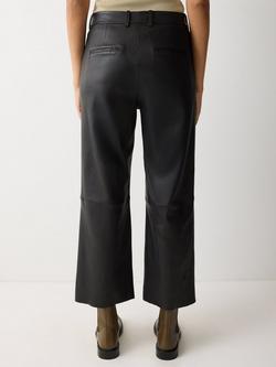 Jigsaw Dale Pure Nappa leather Trousers - view 2, Black