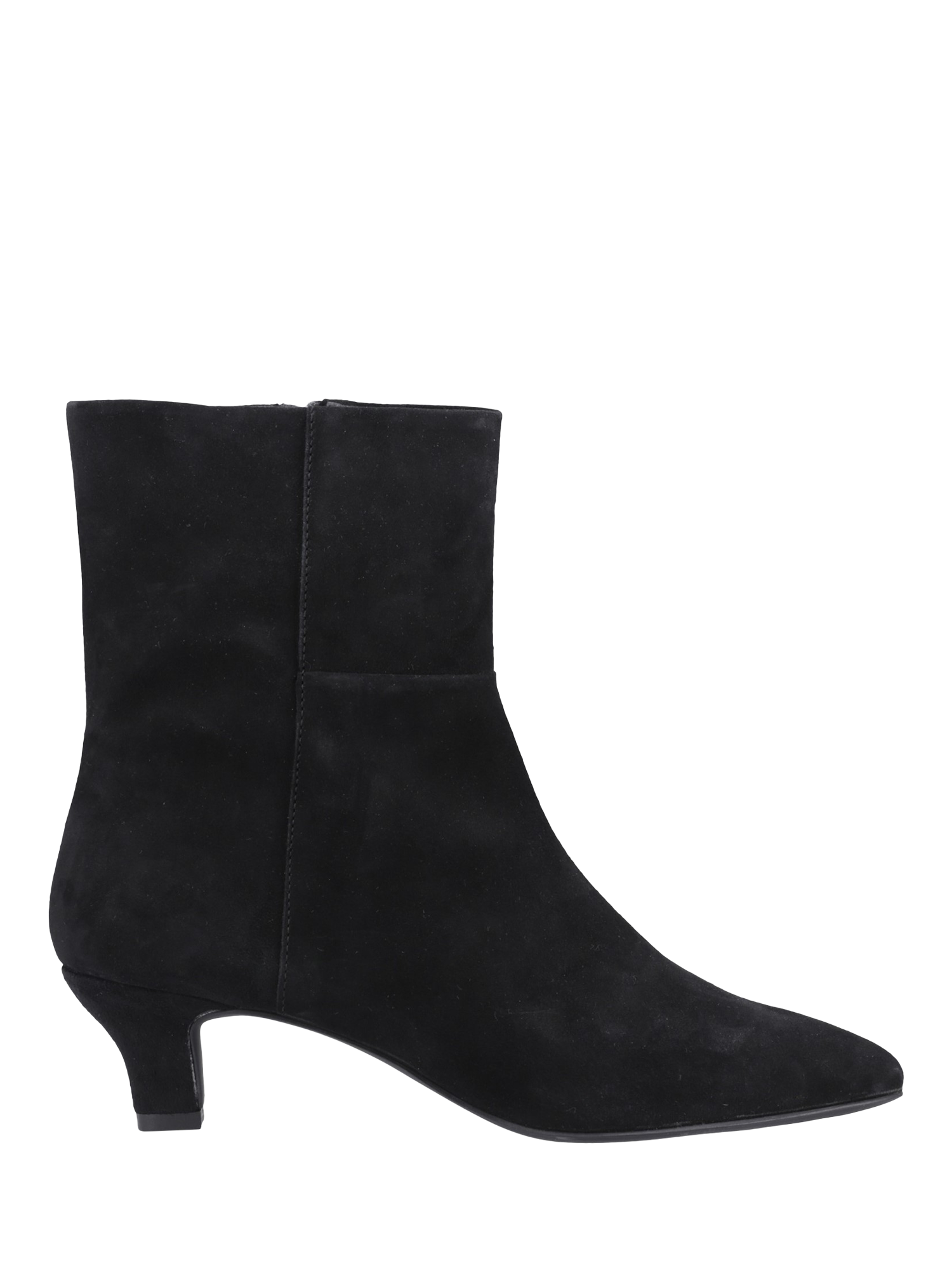 Product image 1 of 4, which shows Hush Puppies Nahla Leather Ankle Boots, Black, 3