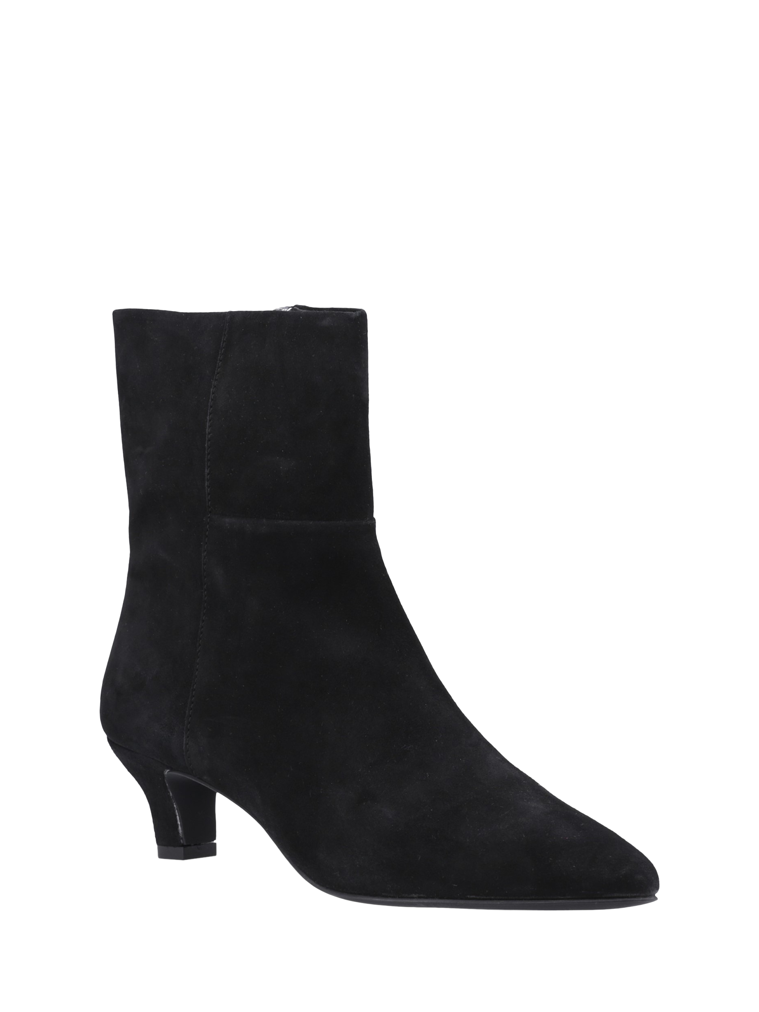 Product image 2 of 4, which shows Hush Puppies Nahla Leather Ankle Boots, Black, 3