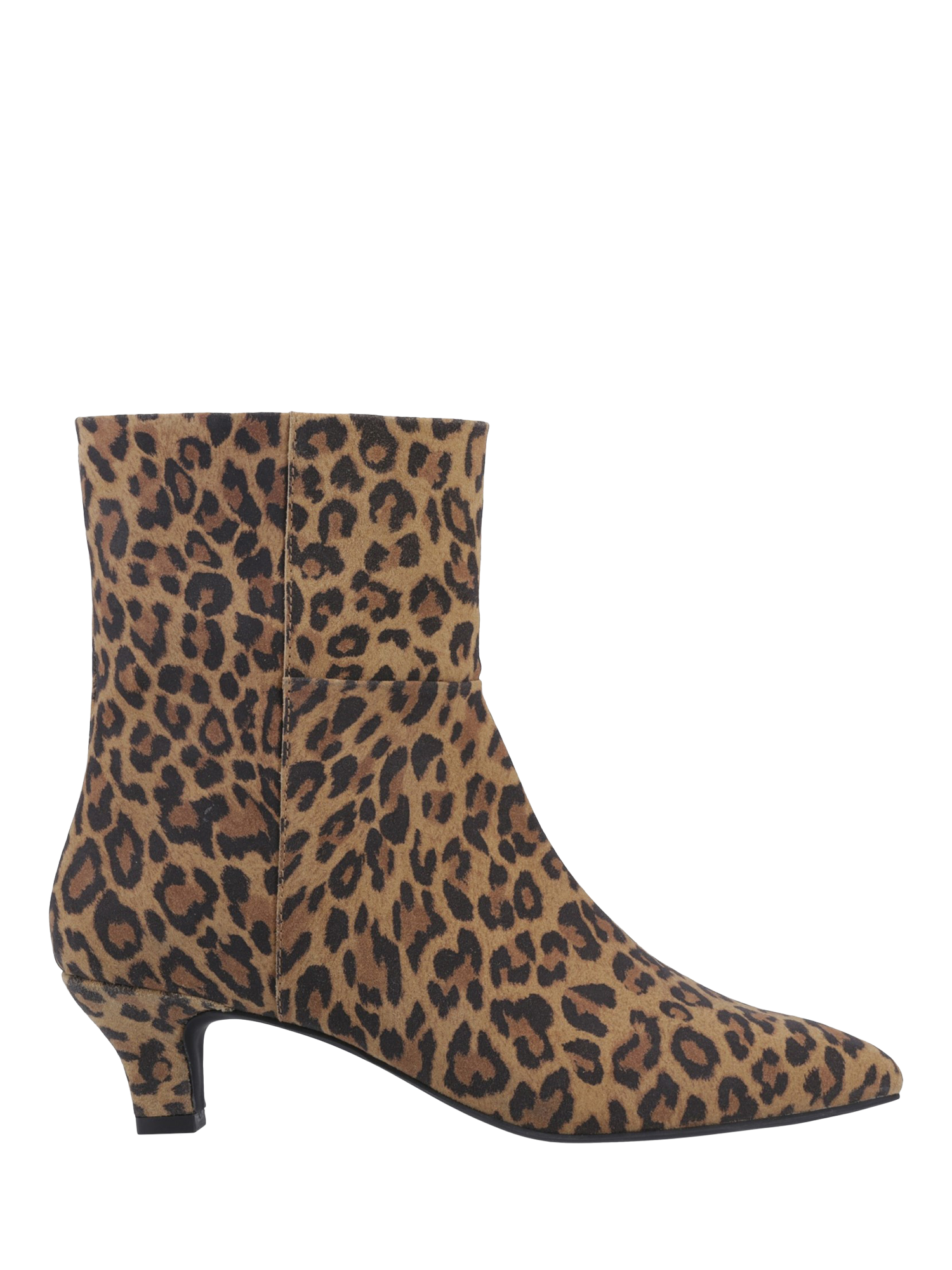 Product image 1 of 4, which shows Hush Puppies Nahla Leopard Print Leather Ankle Boots, Leopard, 3