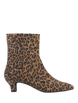 Hush Puppies Nahla Leopard Print Leather Ankle Boots, Leopard, Leopard