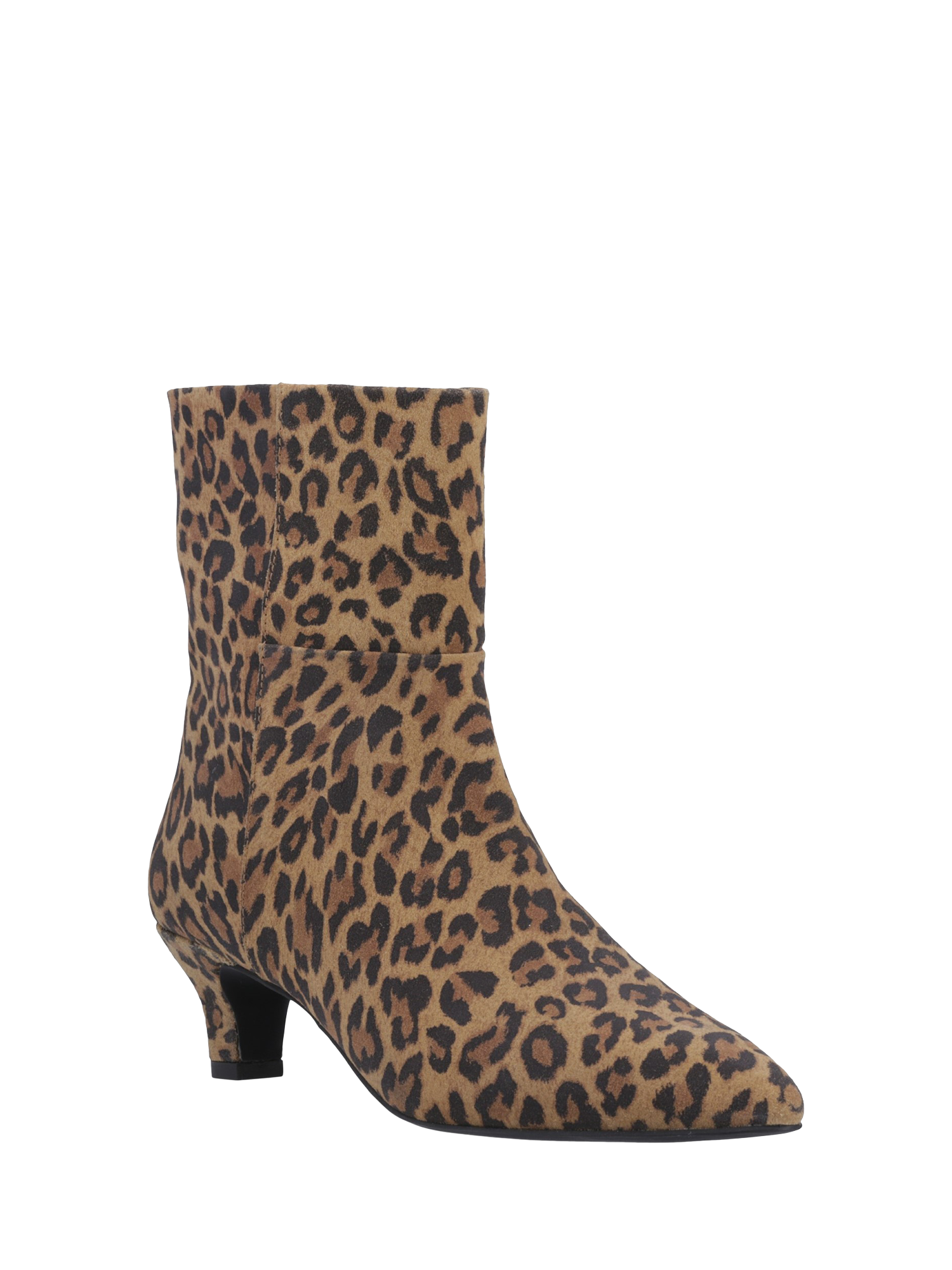 Product image 2 of 4, which shows Hush Puppies Nahla Leopard Print Leather Ankle Boots, Leopard, 3
