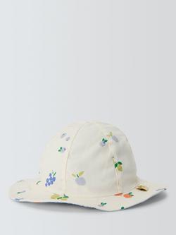 John Lewis Baby Fruit Reversible Hat, White Multi, White Multi