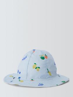 John Lewis Baby Fruit Reversible Hat, White Multi - view 2, White Multi