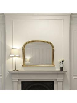 Yearn Refined Arched Overmantel Wall Mirror - view 2, Gold