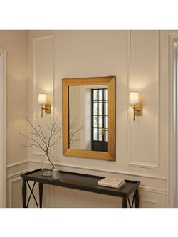 Yearn Fluted Rectangular Frame Wall Mirror, Gold - view 2, Gold