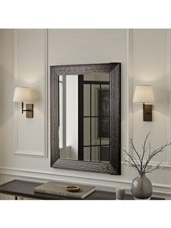 Yearn Fluted Rectangular Frame Wall Mirror, Bronze, Bronze