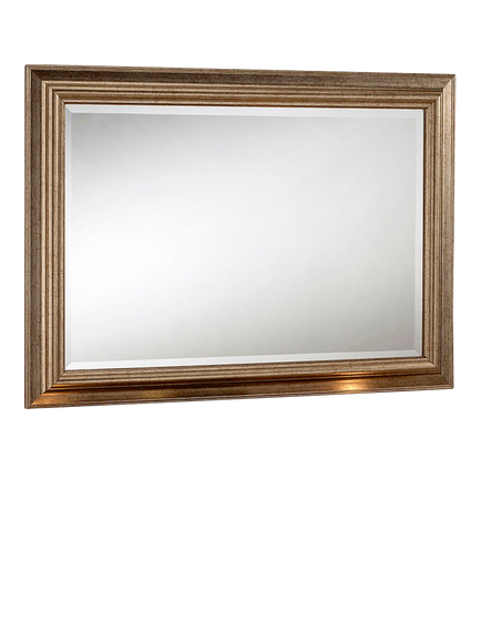 Yearn Ribbed Rectangular Frame Wall Mirror, Champagne - view 2, Champagne