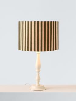 John Lewis Herringbone Stripe Drum Lampshade, Avocado