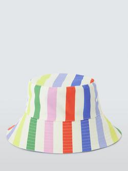 John Lewis Kids' Stripe Reversible Bucket Hat - view 2, Multi