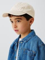 John Lewis Kids' Smile Stripe Baseball Cap, Natural Multi