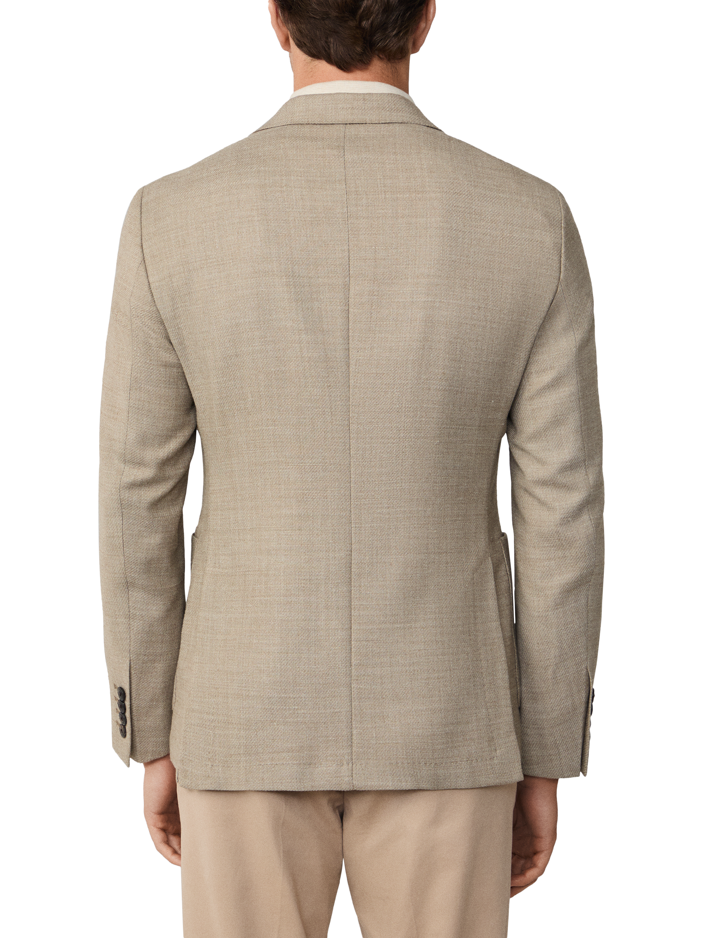 Product image 3 of 6, which shows Hackett London Wool Blend Tailored Blazer, Stone Beige, 36