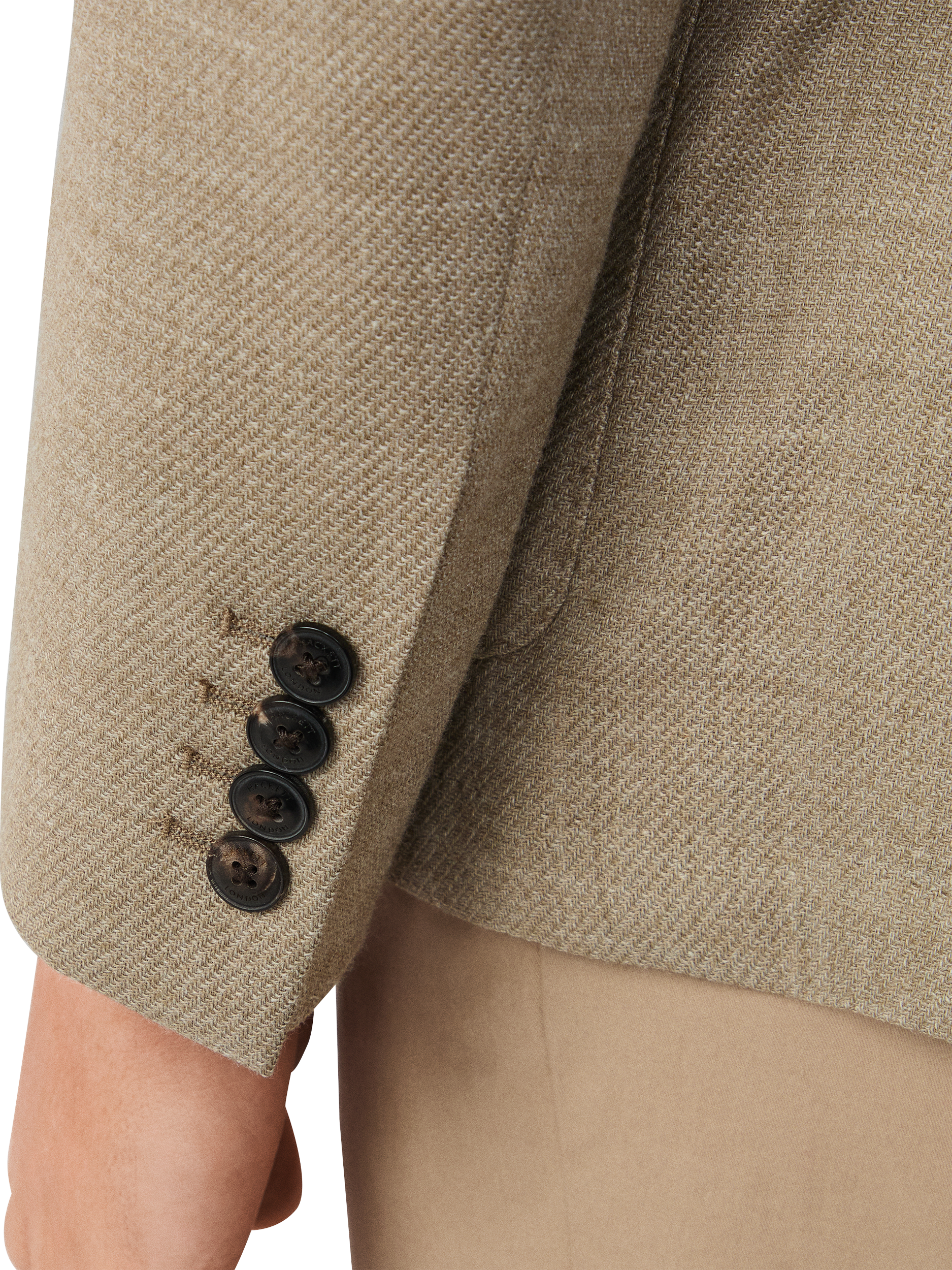 Product image 6 of 6, which shows Hackett London Wool Blend Tailored Blazer, Stone Beige, 36