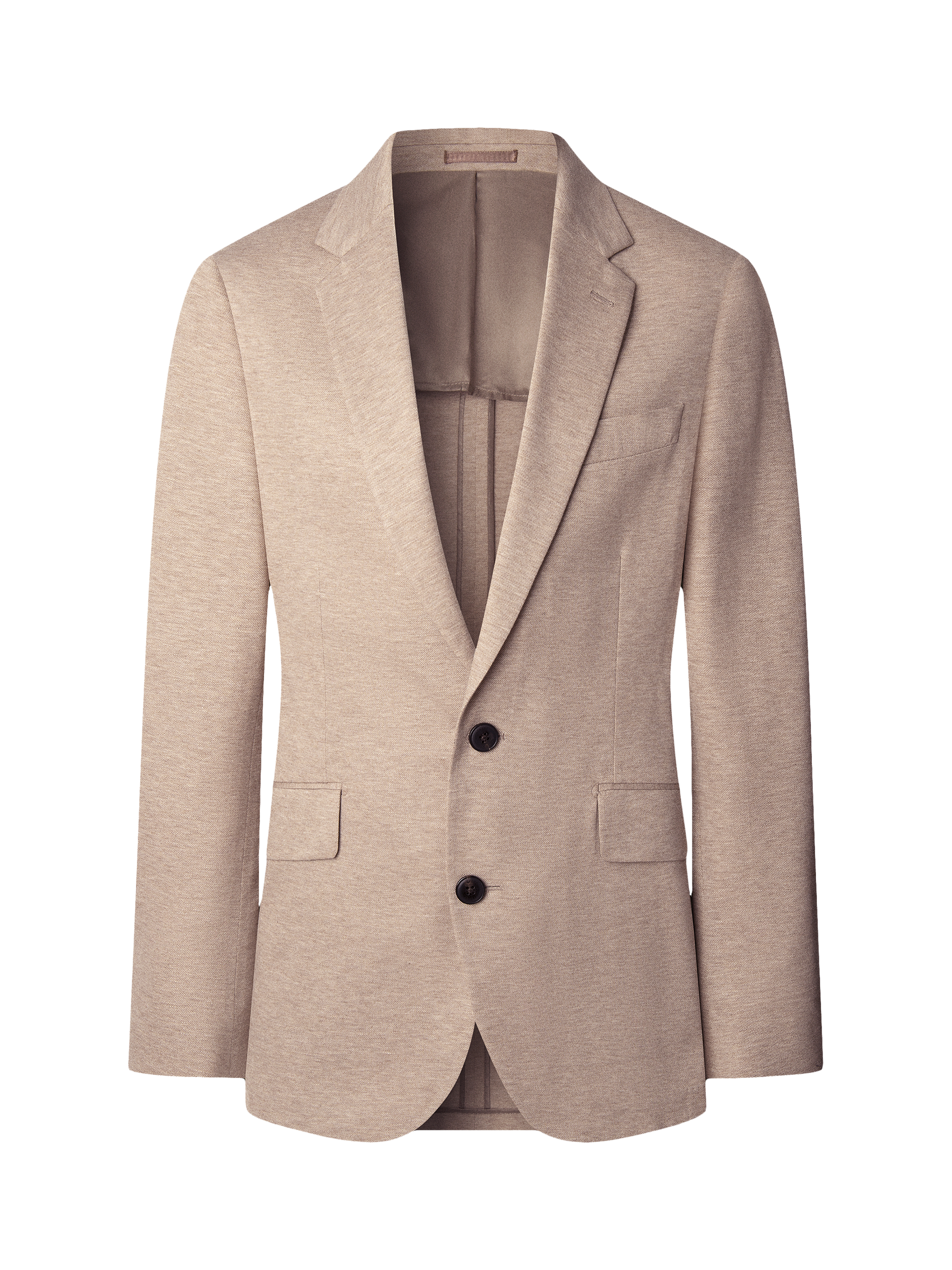 Product image 4 of 8, which shows Hackett London Cotton Notched Single Breasted Blazer, Taupe Beige, 36