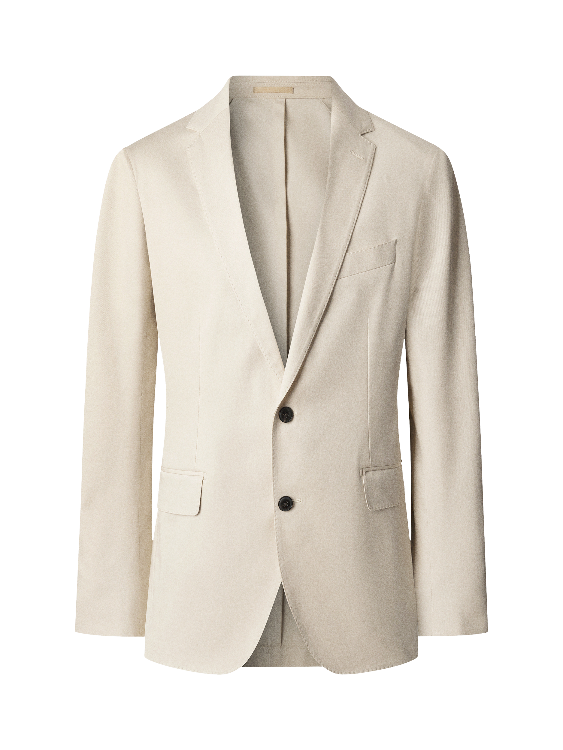 Product image 4 of 7, which shows Hackett London Cotton Blend Notched Blazer, Taupe Beige, 48