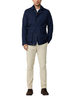 Hackett London Prince Of Wales Elegant Carcoat, Navy - view 2, Navy