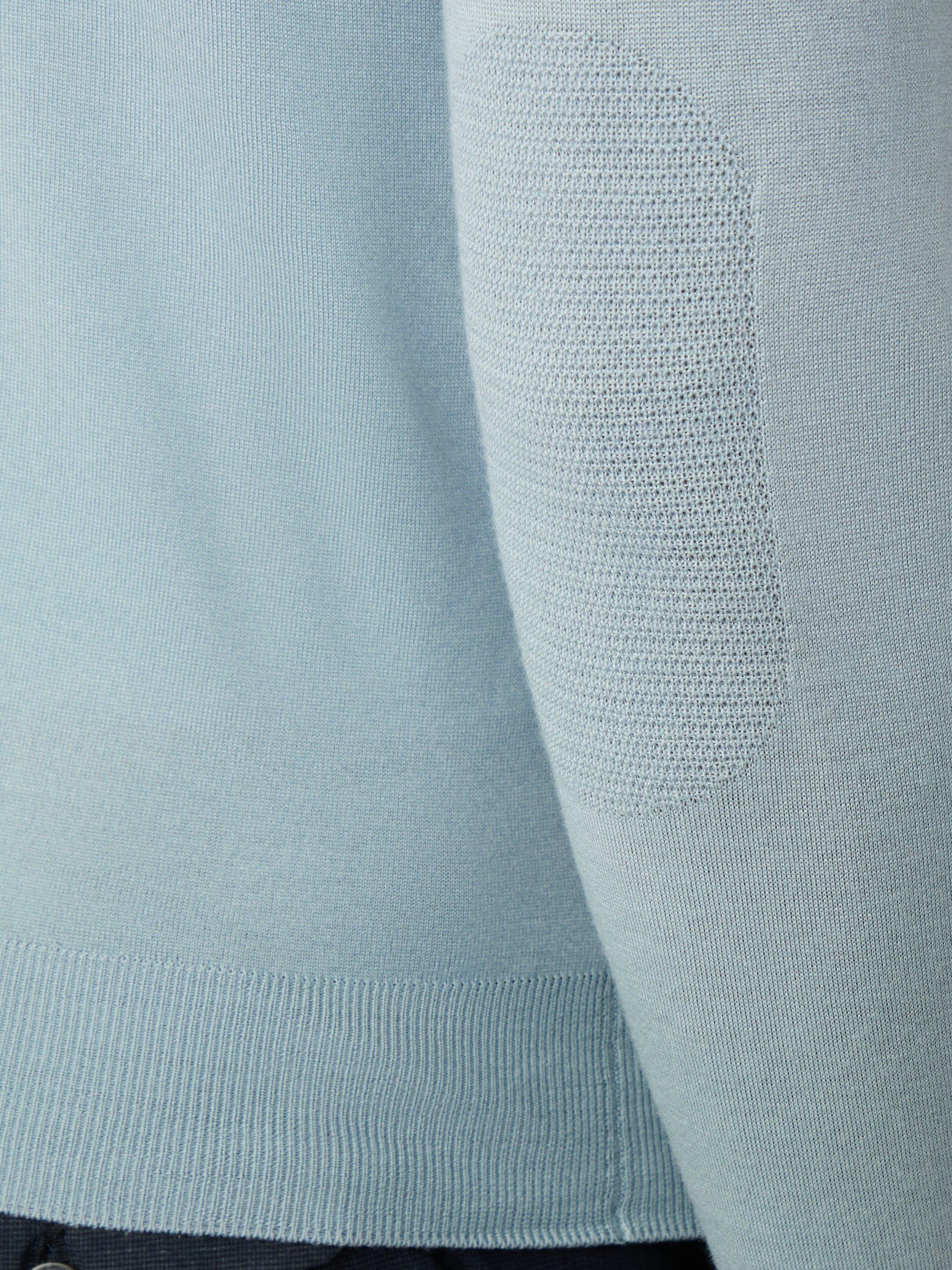 Product image 6 of 7, which shows Hackett London Wool Blend Crew Neck Jumper, Lagoon Blue, XXL