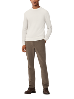 Hackett London Merino Wool Crew Neck Honeycomb Jumper, Off White - view 2, Off White