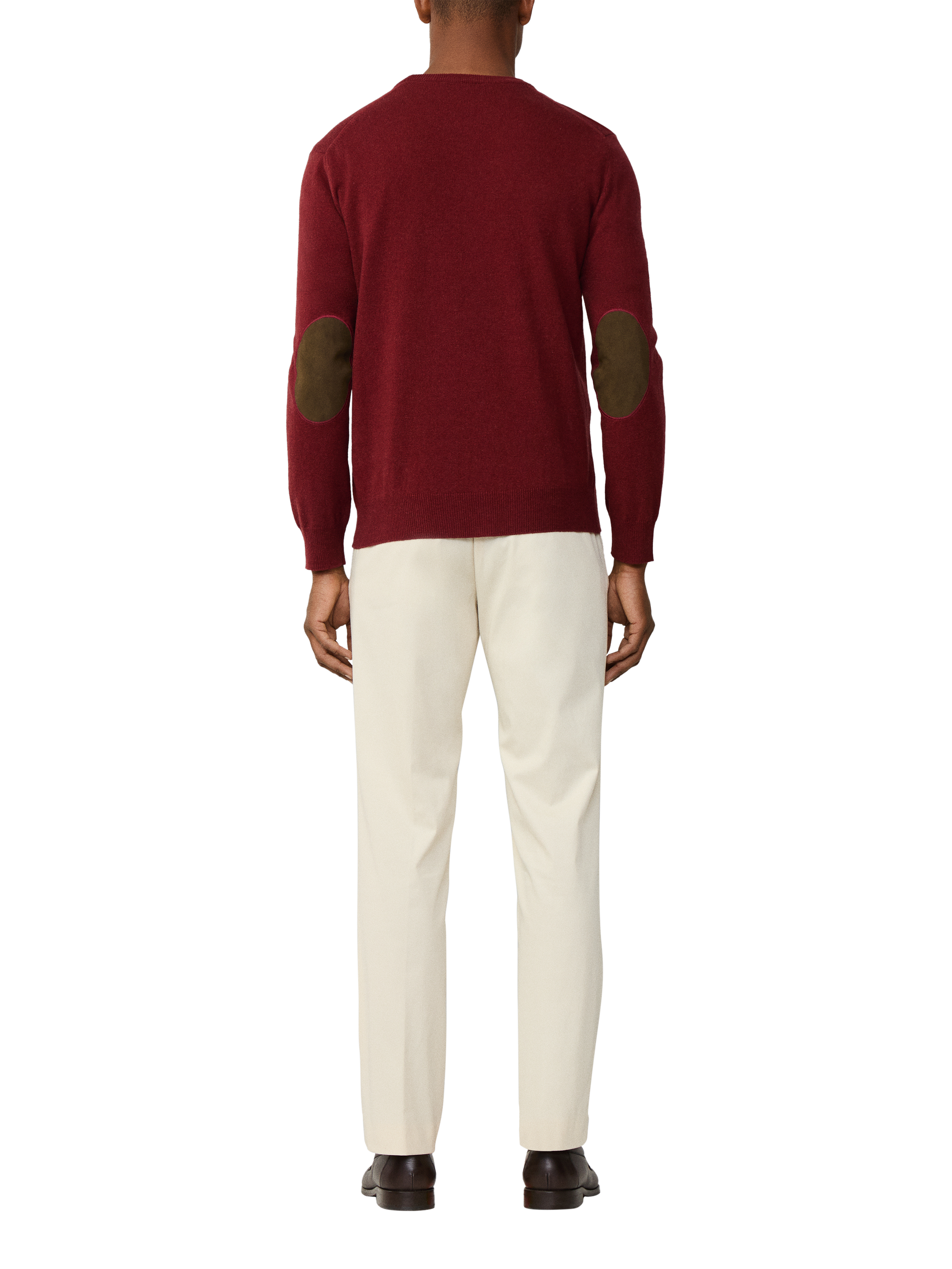 Product image 3 of 8, which shows Hackett London Cashmere Blend Crew Neck Jumper, Burgundy Red, XXXL