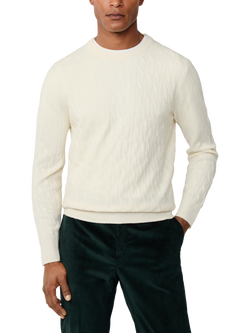 Hackett London Wool Crew Neck Jumper, Off White