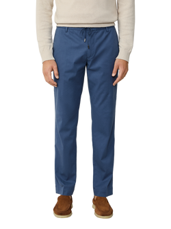 Hackett London Relaxed Fit Drawstring Trousers, Dark Denim Blue