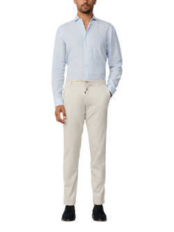 Hackett London Relaxed Fit Drawstring Trousers - view 2, Stone Beige