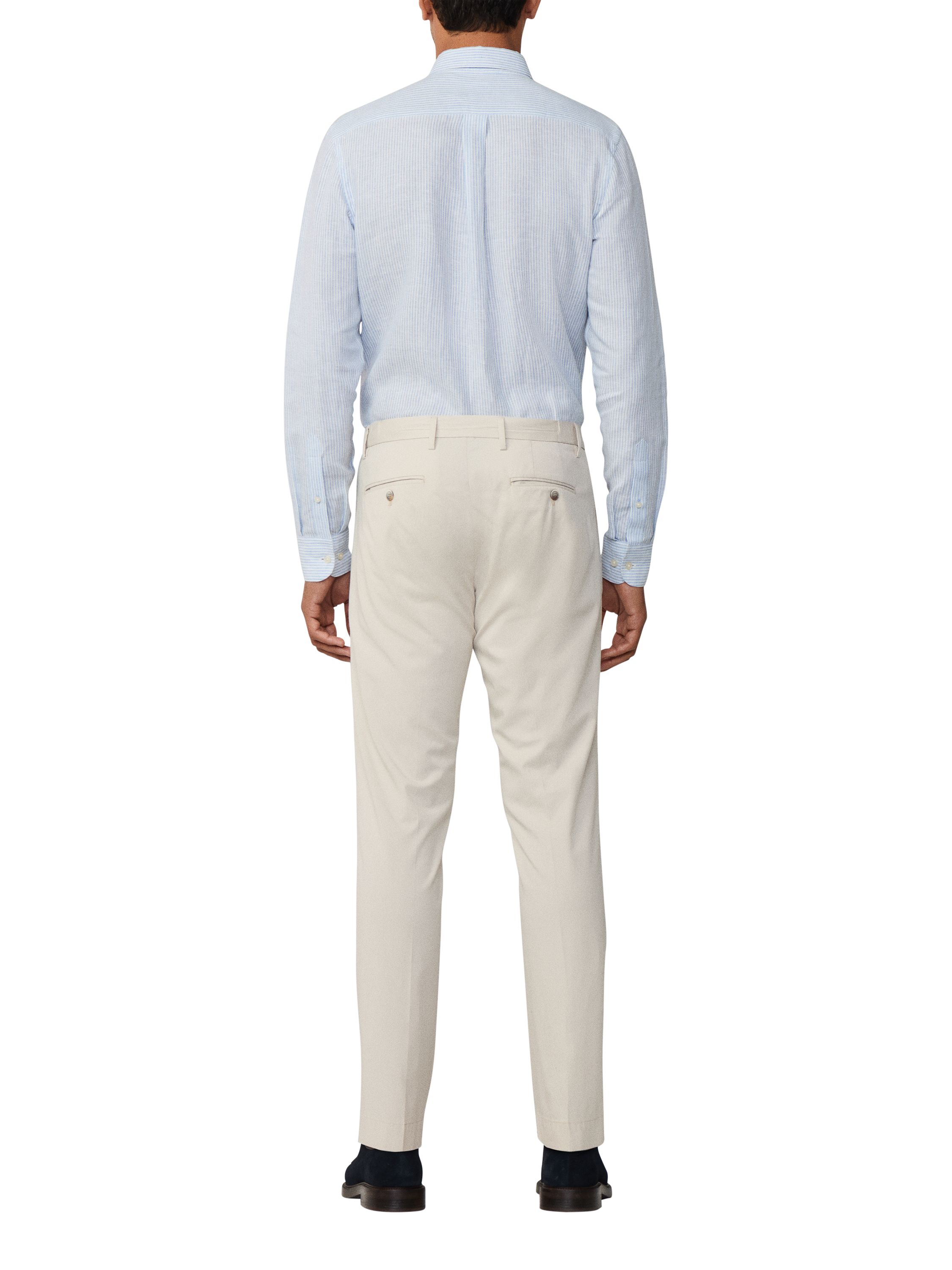 Product image 3 of 7, which shows Hackett London Relaxed Fit Drawstring Trousers, Stone Beige, 28