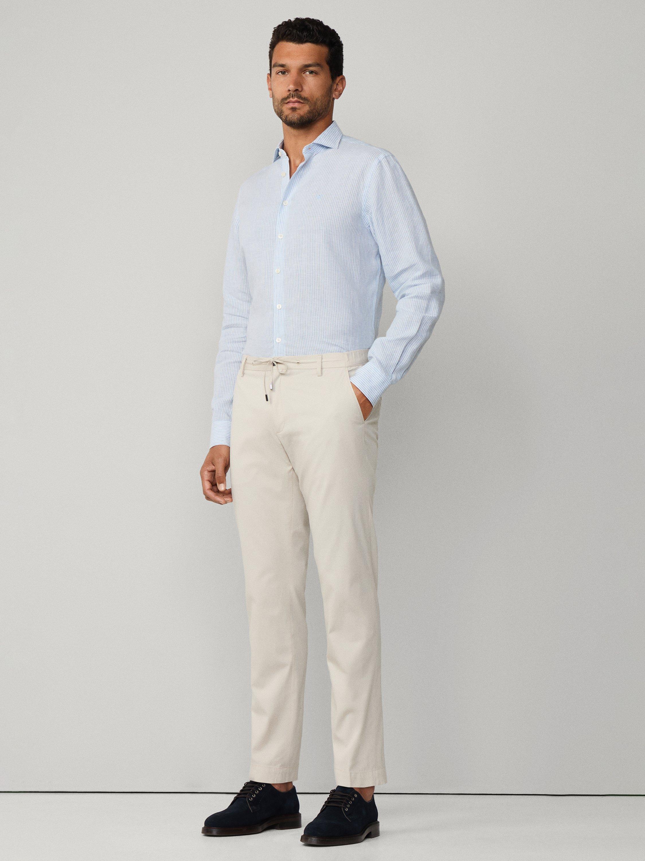 Product image 7 of 7, which shows Hackett London Relaxed Fit Drawstring Trousers, Stone Beige, 28