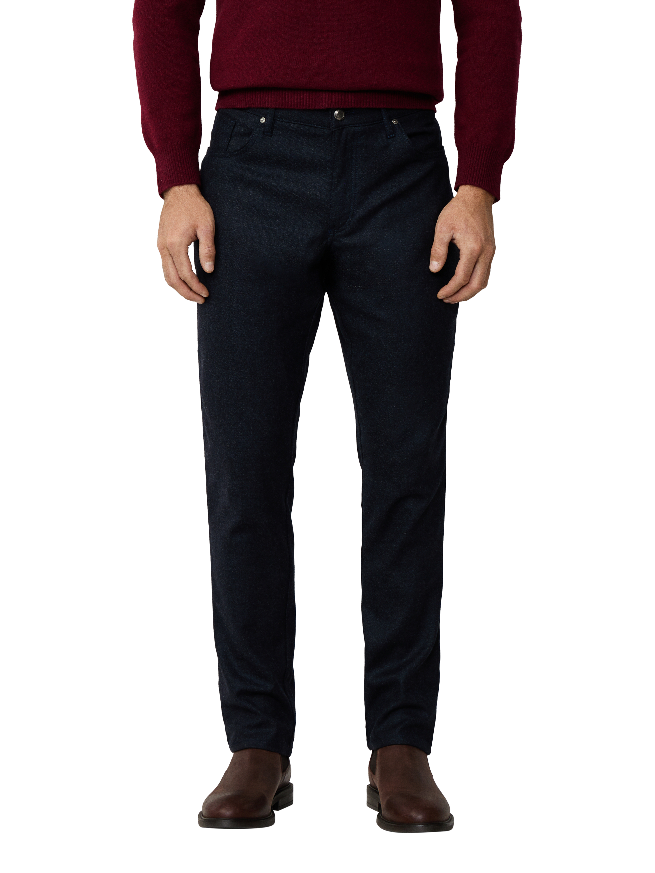 Product image 1 of 8, which shows Hackett London Regular Fit Trinity Trousers, Navy, 28