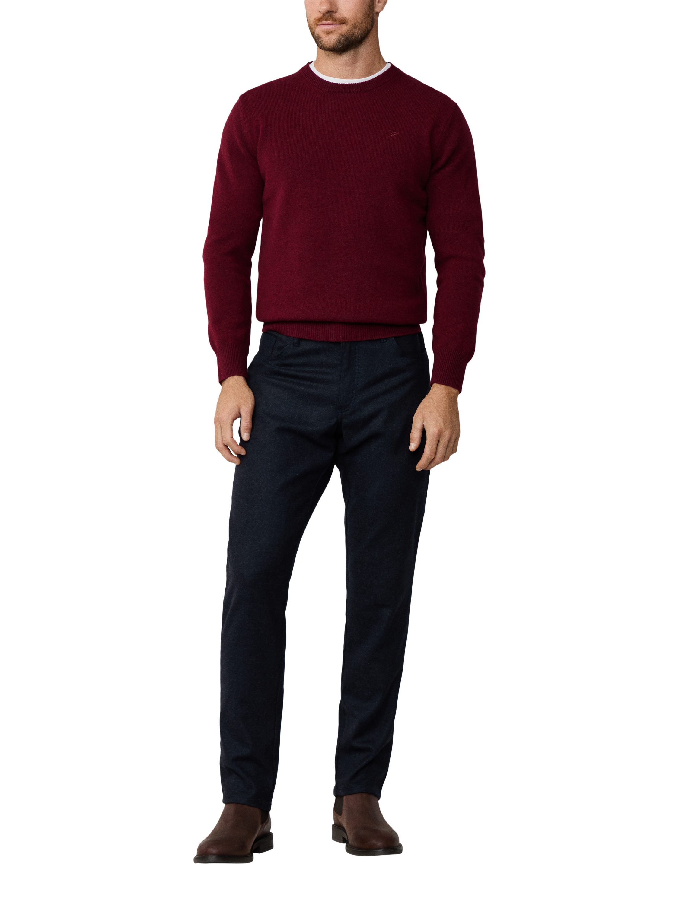 Product image 2 of 8, which shows Hackett London Regular Fit Trinity Trousers, Navy, 28