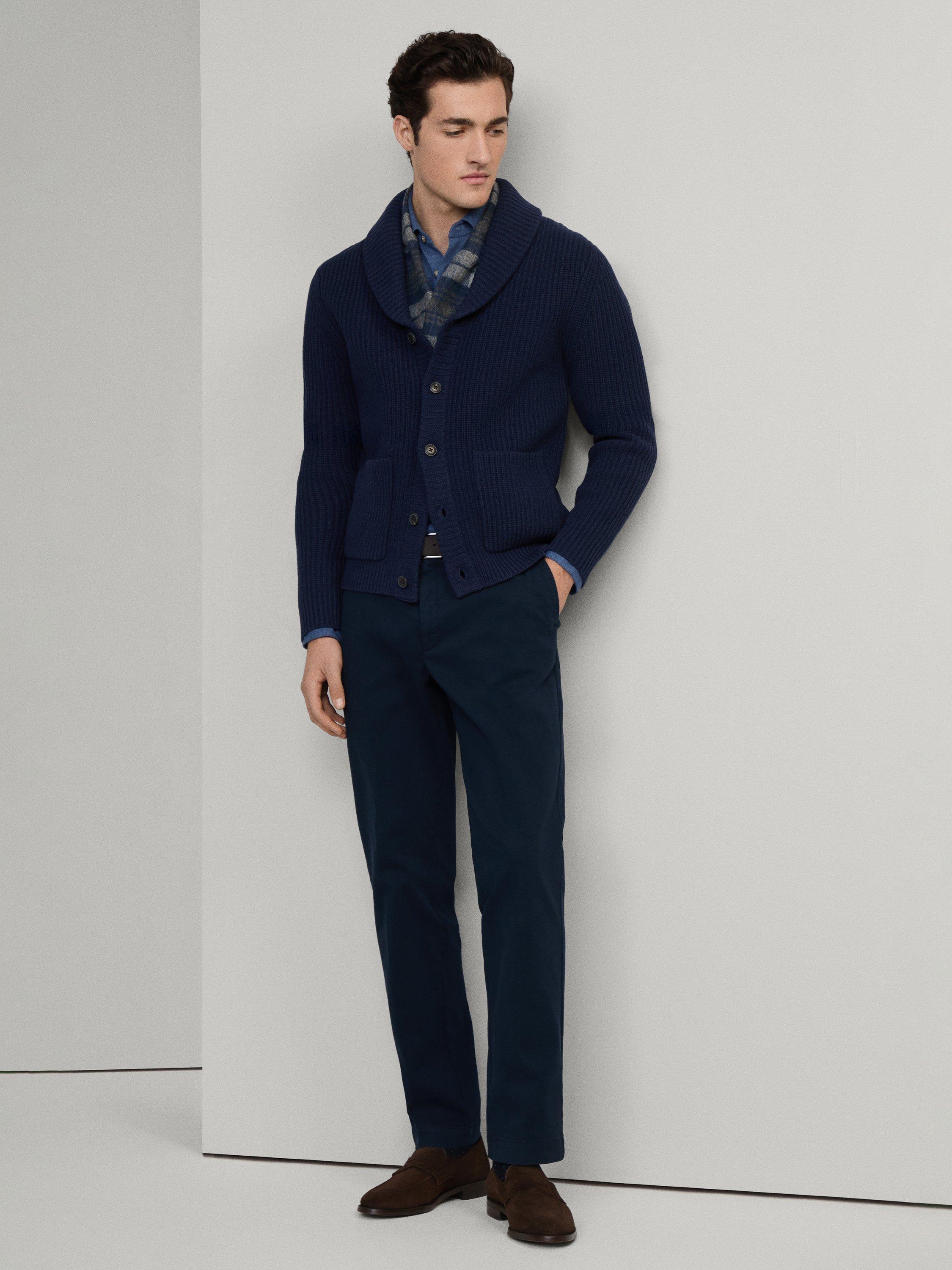 Product image 8 of 8, which shows Hackett London Classic Fit Sanderson Chinos, Midnight Blue, 31
