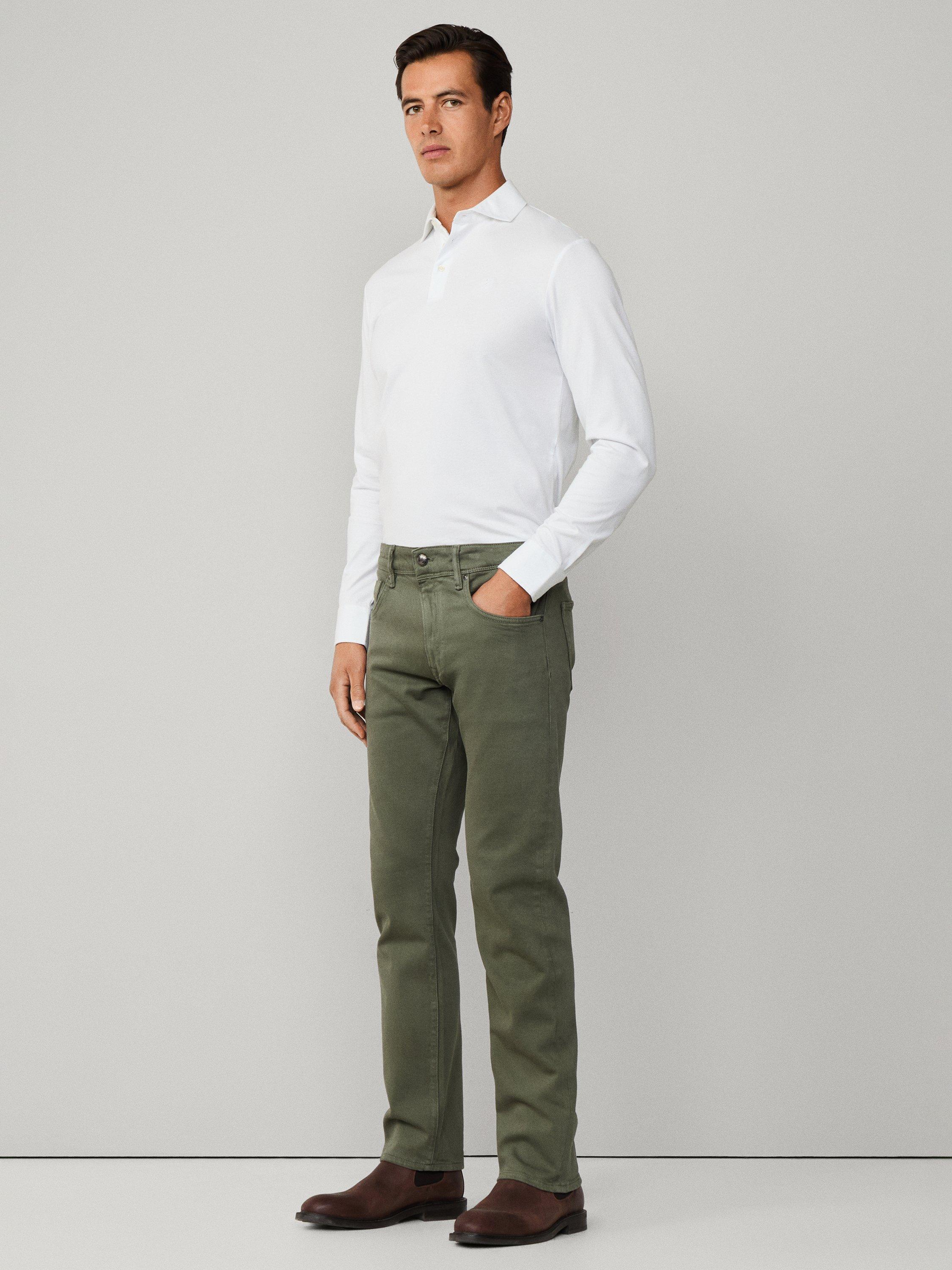Product image 7 of 8, which shows Hackett London Classic Fit Trousers, Cargo Green, 42