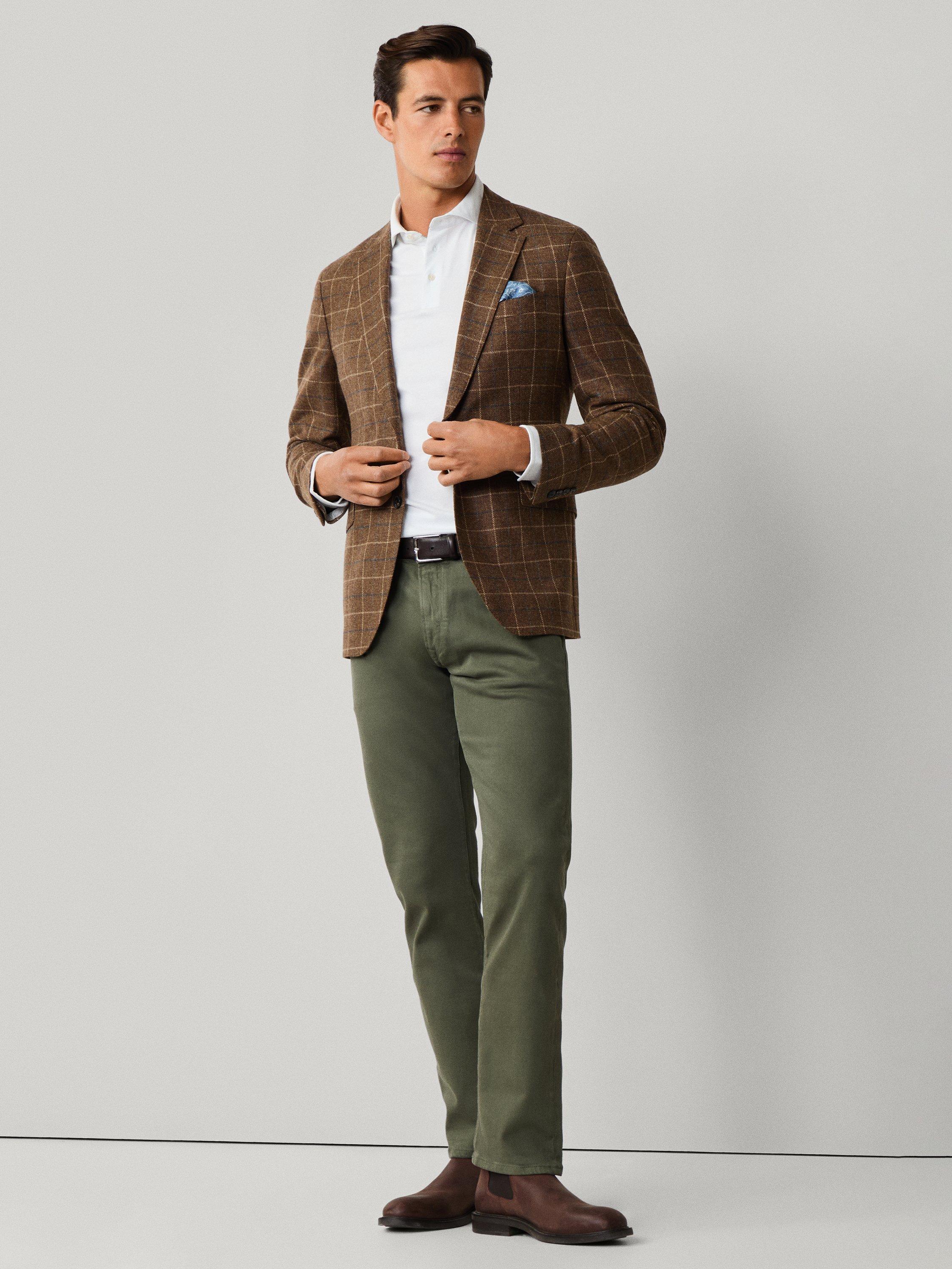 Product image 8 of 8, which shows Hackett London Classic Fit Trousers, Cargo Green, 42