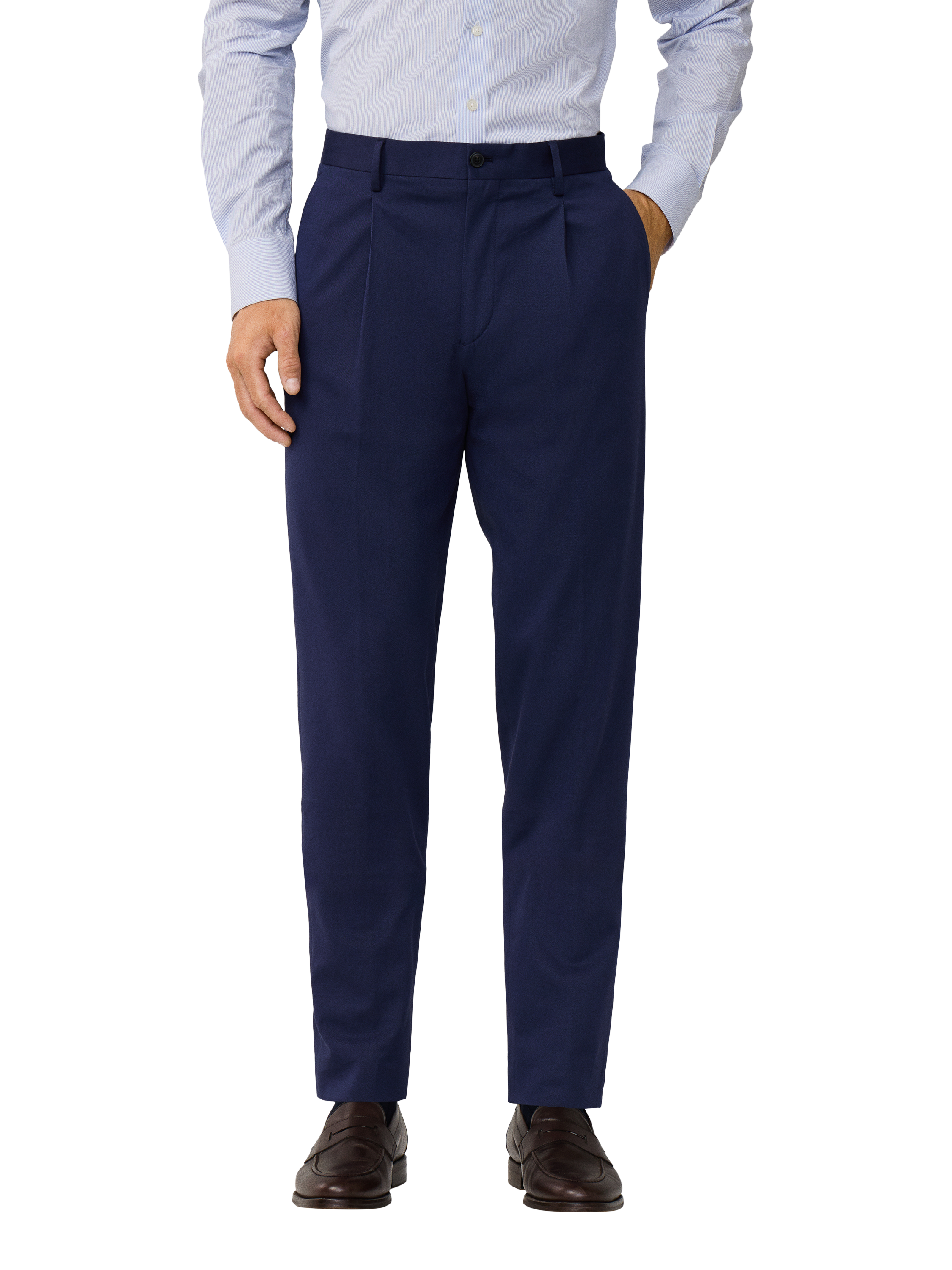 Product image 1 of 7, which shows Hackett London Tapered Fit Sloane Chinos, Navy, 42