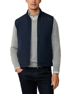 Hackett London High Neck Padded Gilet, Midnight Blue, Midnight Blue