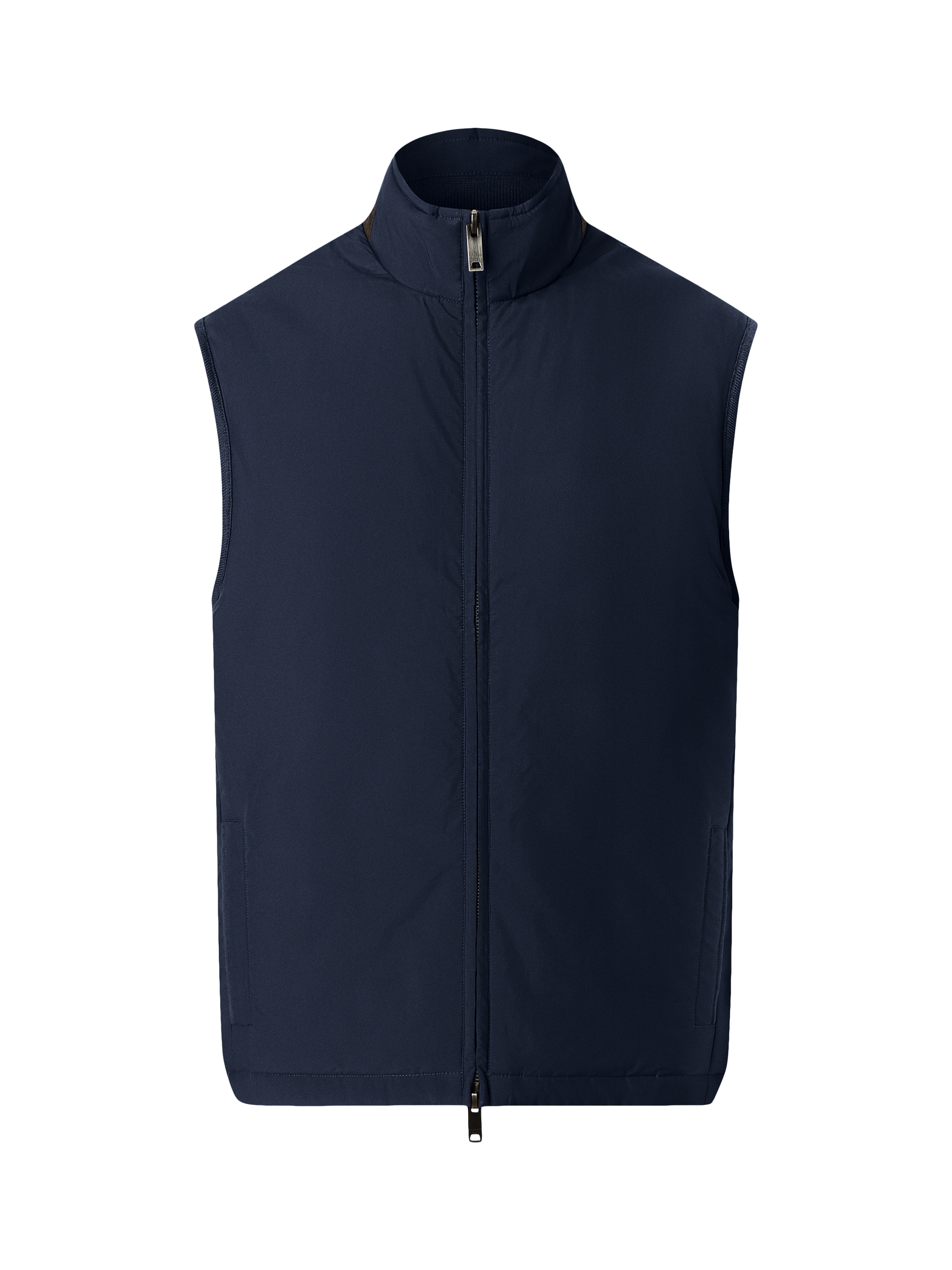 Product image 4 of 8, which shows Hackett London High Neck Padded Gilet, Midnight Blue, XXXL