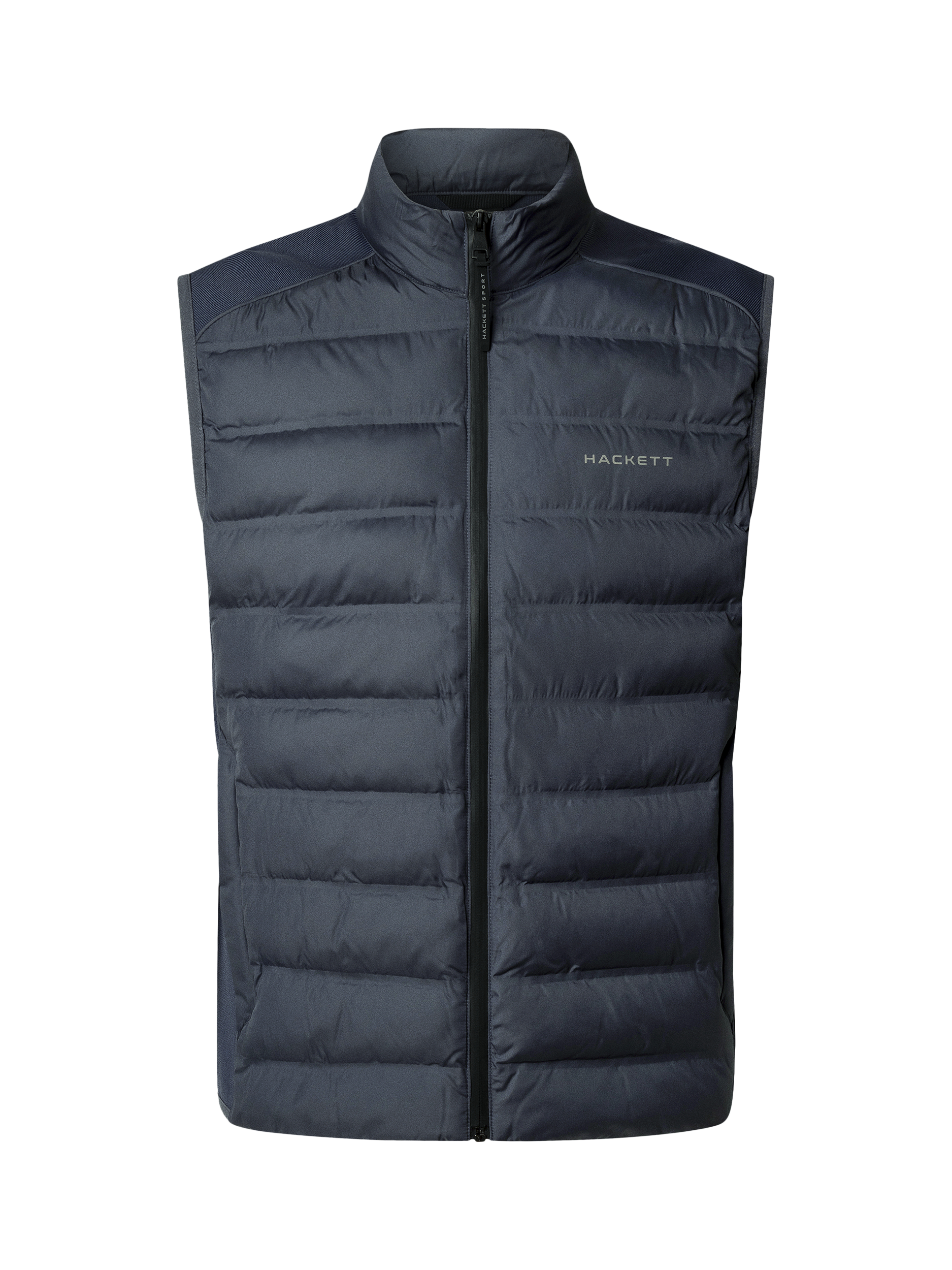 Product image 4 of 7, which shows Hackett London Sleeveless Padded Waistcoat, Dark Grey, XS