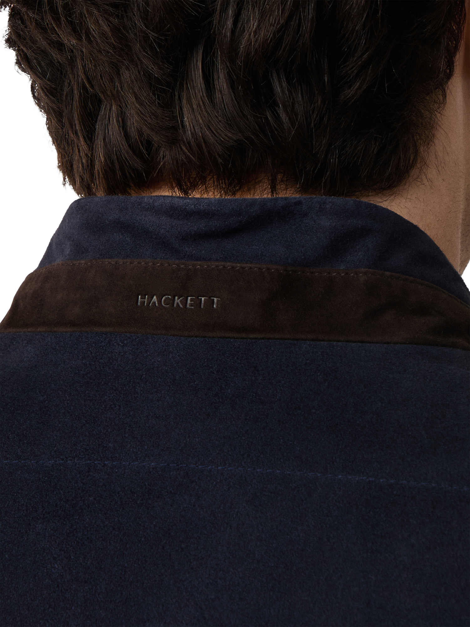 Product image 6 of 8, which shows Hackett London Sleeveless Padded Waistcoat, Midnight Blue, XS