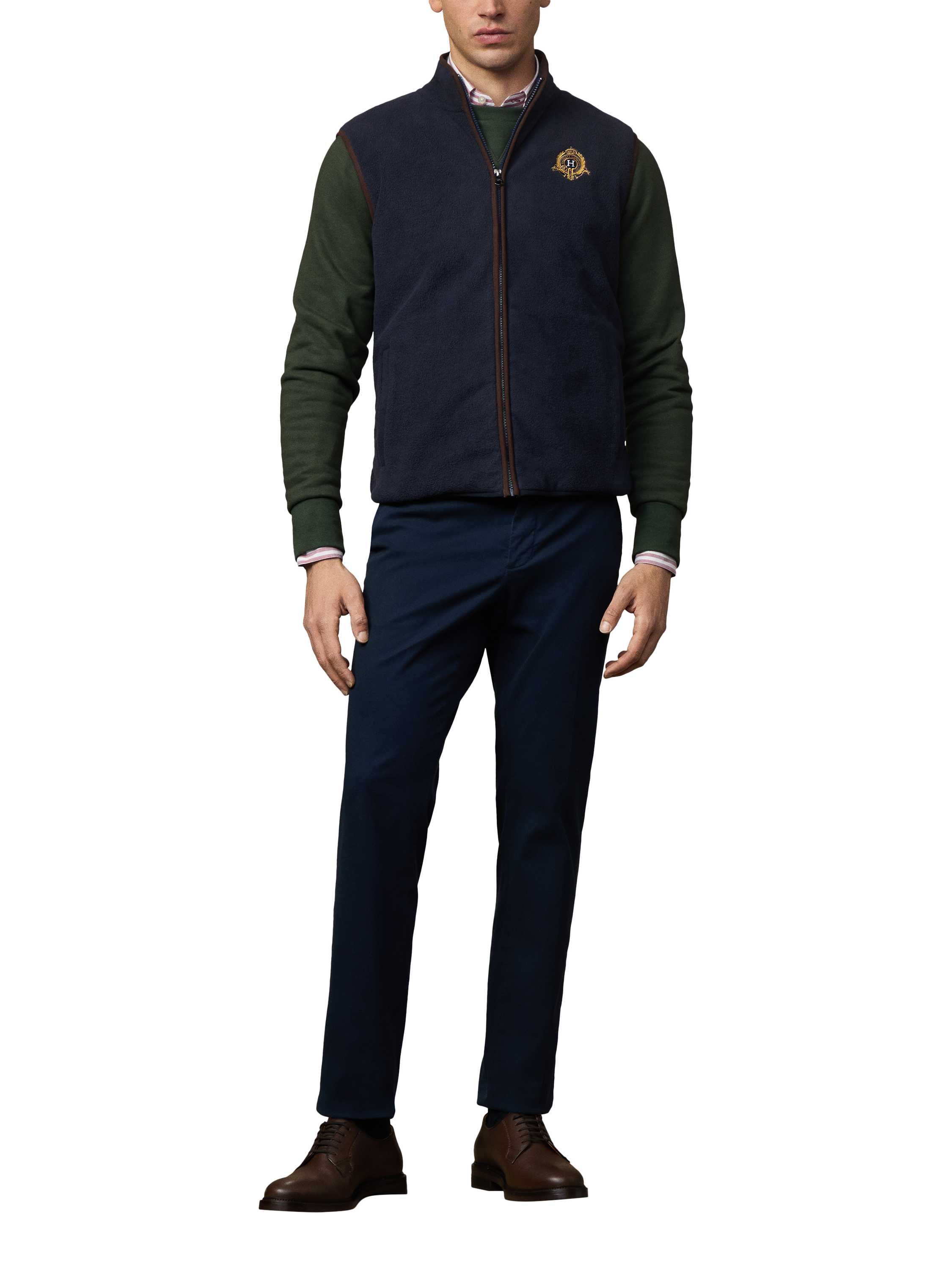 Product image 2 of 6, which shows Hackett London Tailored Zip Vest, Midnight Blue, XXL
