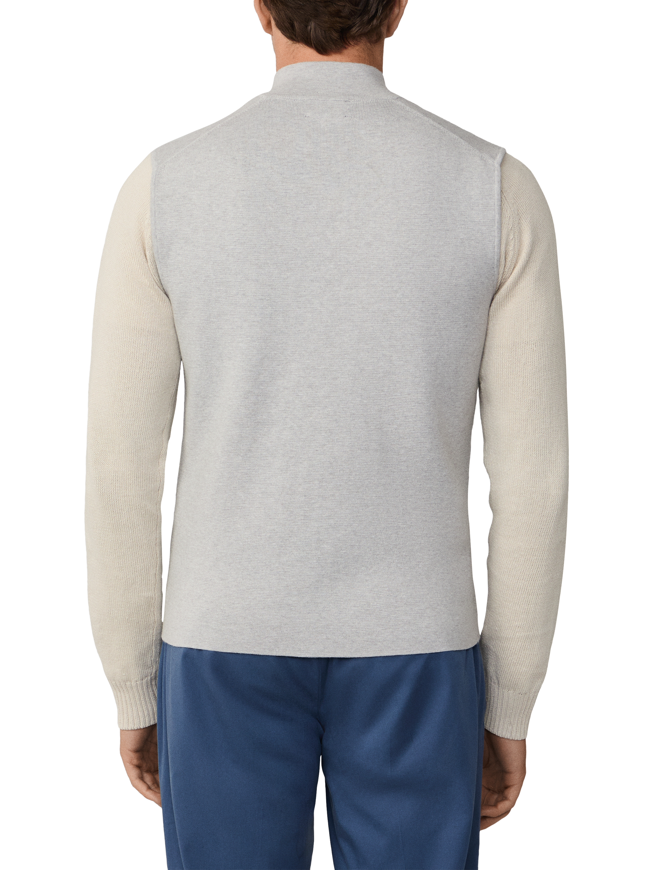 Product image 3 of 5, which shows Hackett London Cotton Blend Tailored Jacket, Pearl Grey, XXXL