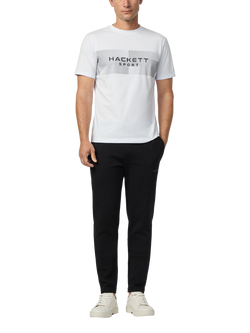 Hackett London Sport Cotton Short Sleeved T-Shirt, Optic White - view 2, Optic White