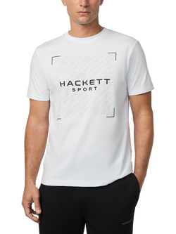 Hackett London Sport Cotton Short Sleeved T-Shirt, Optic White