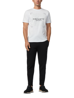 Hackett London Sport Cotton Short Sleeved T-Shirt - view 2, Optic White
