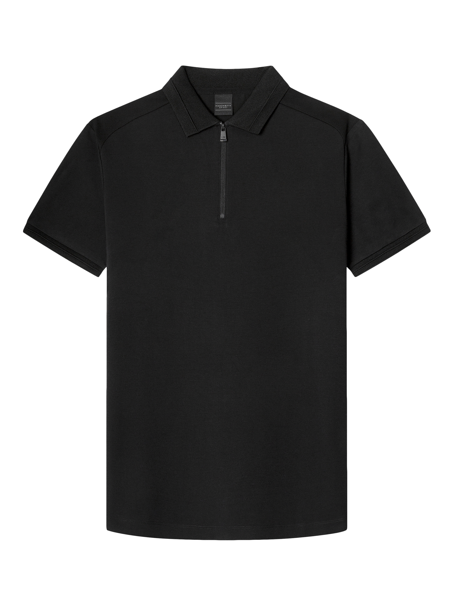 Product image 4 of 5, which shows Hackett London Cotton Short Sleeve Polo Shirt, Black, XXXL