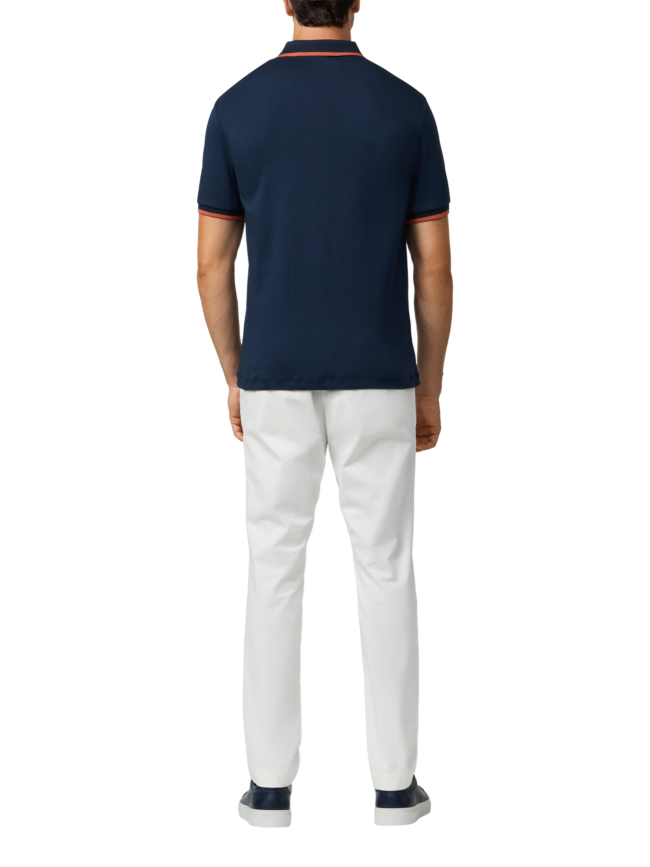 Product image 3 of 7, which shows Hackett London Cotton Short Sleeve Polo Shirt, Navy, XXL