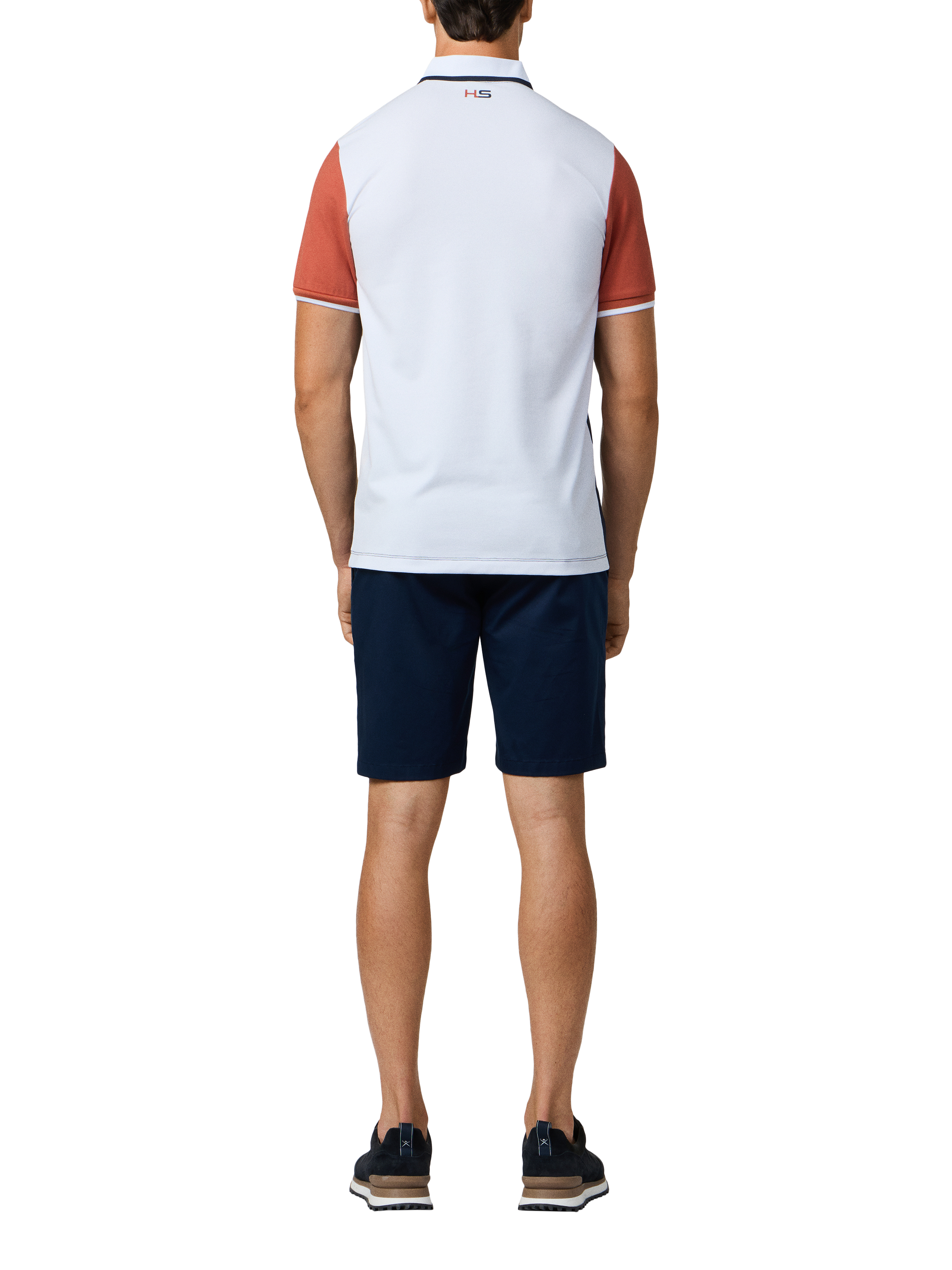 Product image 3 of 7, which shows Hackett London Cotton Blend Long Sleeve Polo Shirt, Navy, XXL