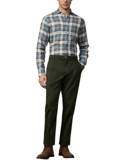 Hackett London Classic Fit Linen Shirt, Sage Green - view 2, Sage Green