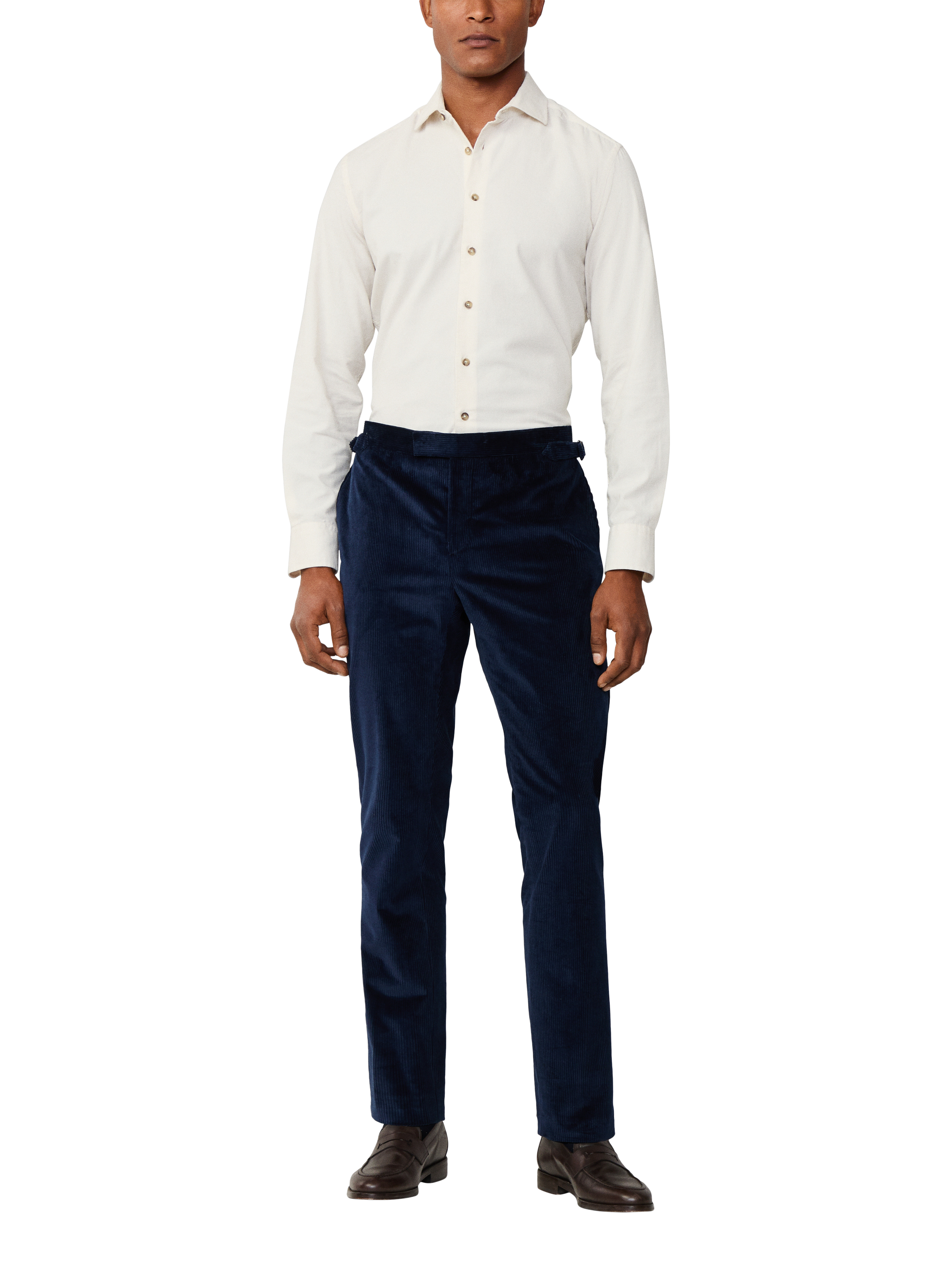 Product image 2 of 8, which shows Hackett London Tailored Fit Textured Shirt, Off White, L