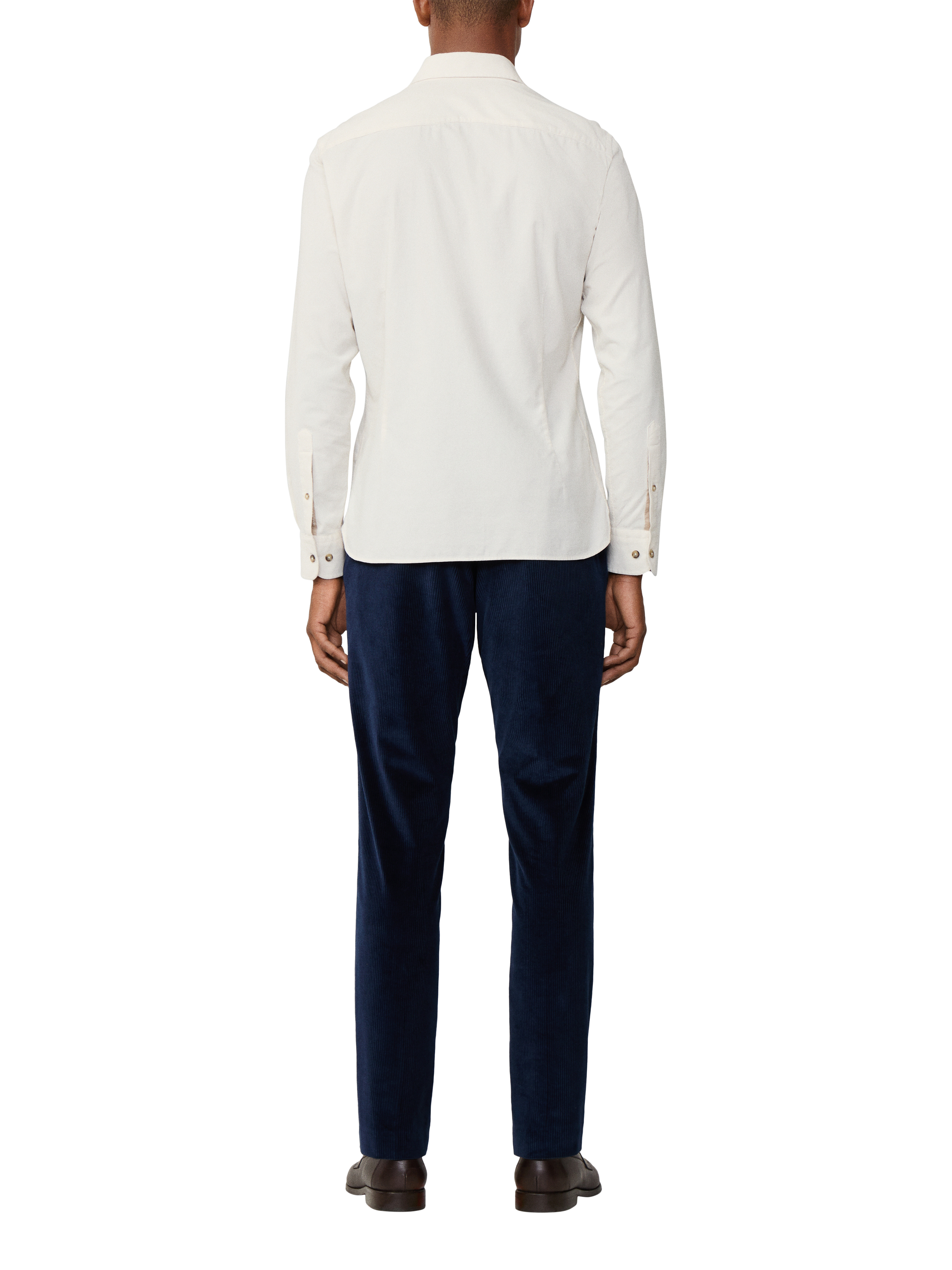 Product image 3 of 8, which shows Hackett London Tailored Fit Textured Shirt, Off White, L