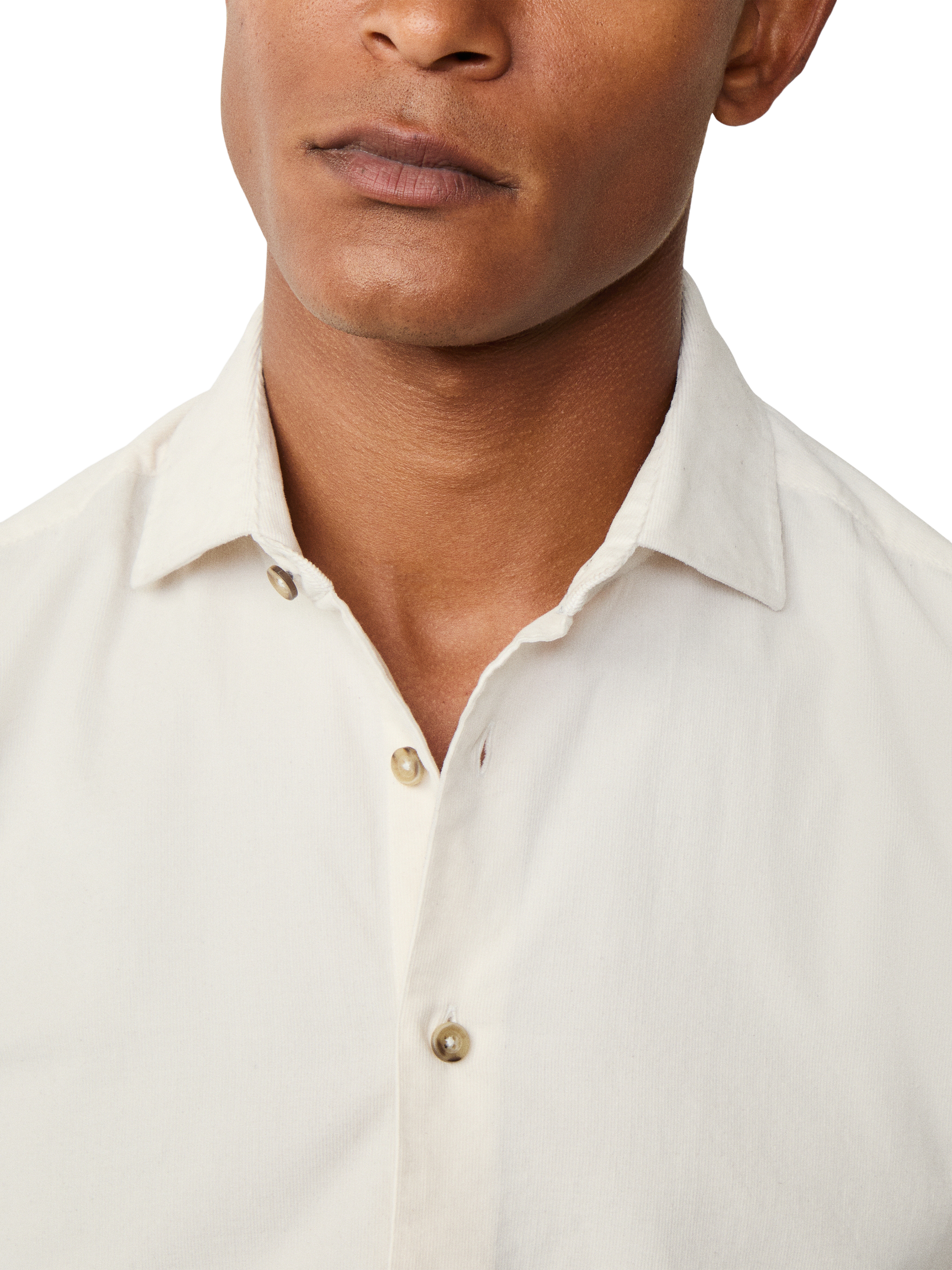 Product image 5 of 8, which shows Hackett London Tailored Fit Textured Shirt, Off White, L